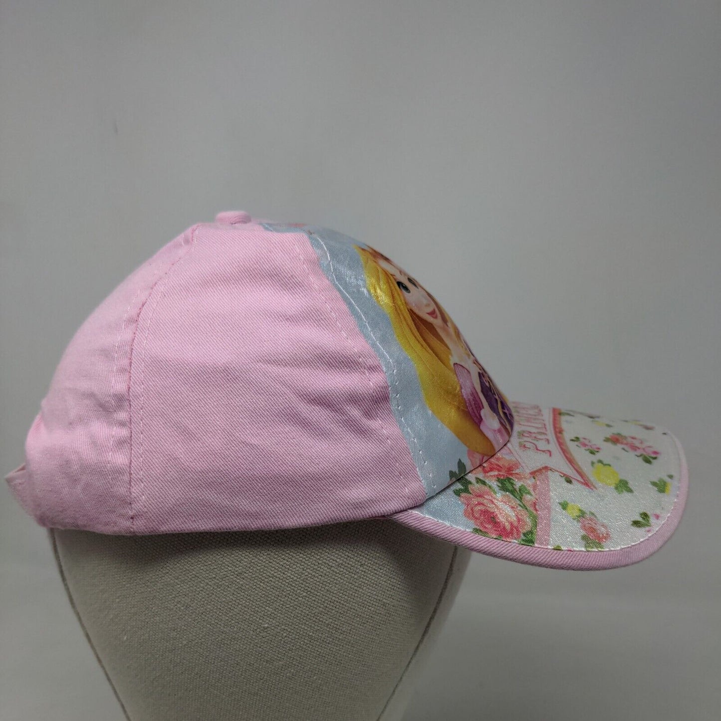 Disney Princess Girl's Strapback Hat Pink Rapunzel Belle Graphic Logo