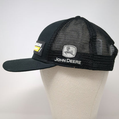 John Deere Trucker Hat Black One Size Coastline Equipment Mesh Snapback Work