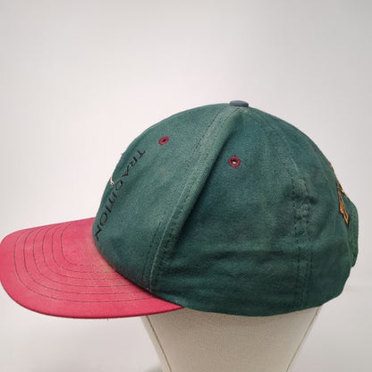Green Red Snapback Hat 1994 Soccer Player Tradition Embroidery USA Made Vintage