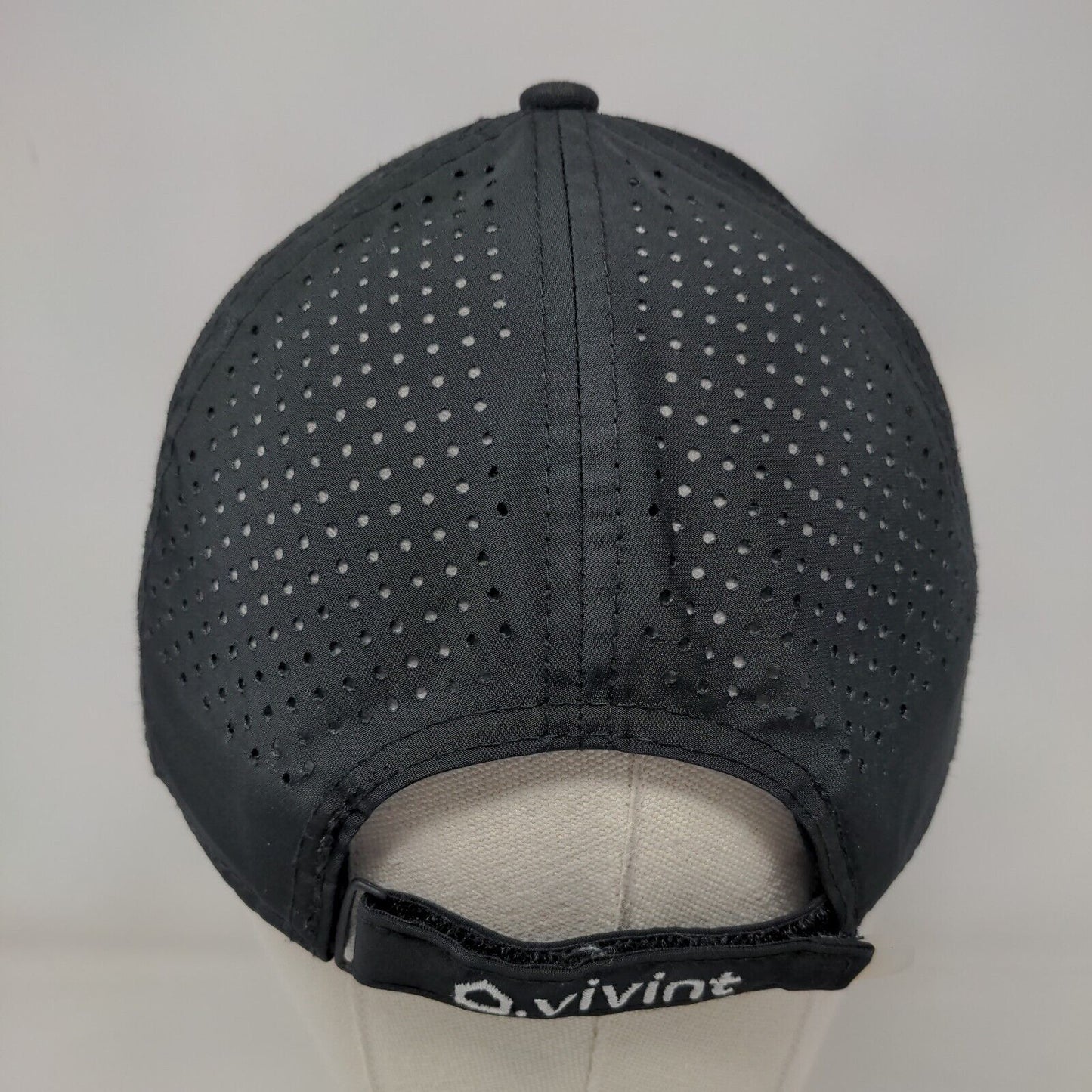 Vivint Strapback Hat Black OSFM Embroidered Laser Cut New Era 9Forty