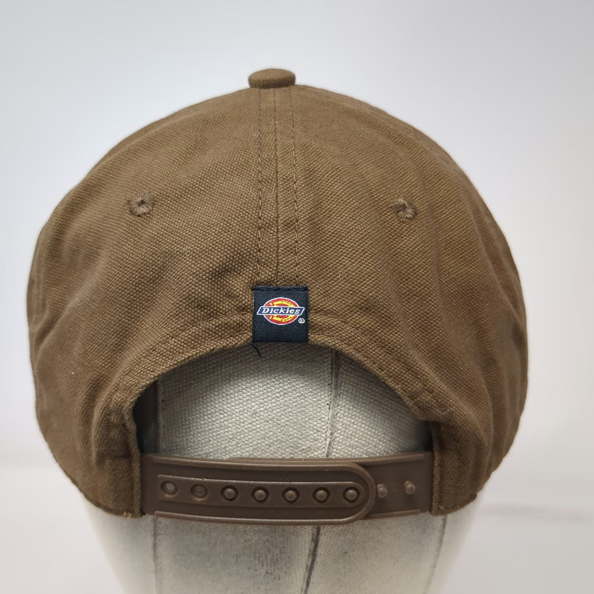 Dickies Snapback Hat Brown One Size Logo Patch Cotton Workwear Baseball Cap