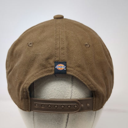 Dickies Snapback Hat Brown One Size Logo Patch Cotton Workwear Baseball Cap
