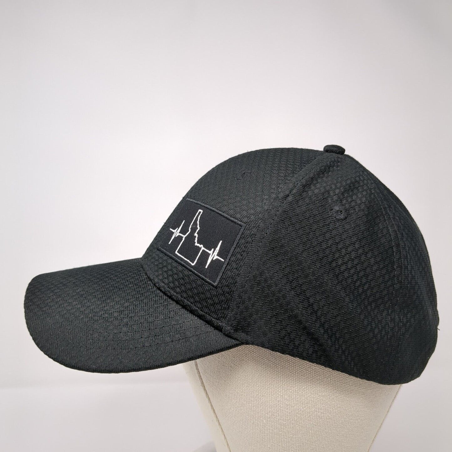Idaho Heartbeat Brand Snapback Hat Black One Size Adjustable 6 Panel