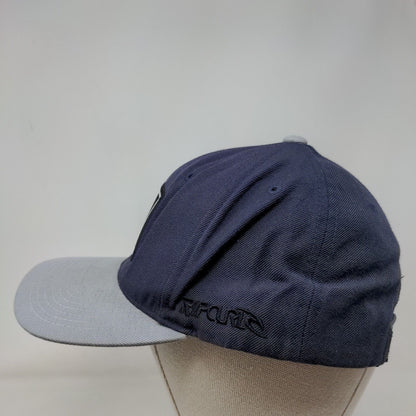 Rip Curl Snapback Hat Blue One Size Adjustable Embroidered Vented Holes 6 Panel
