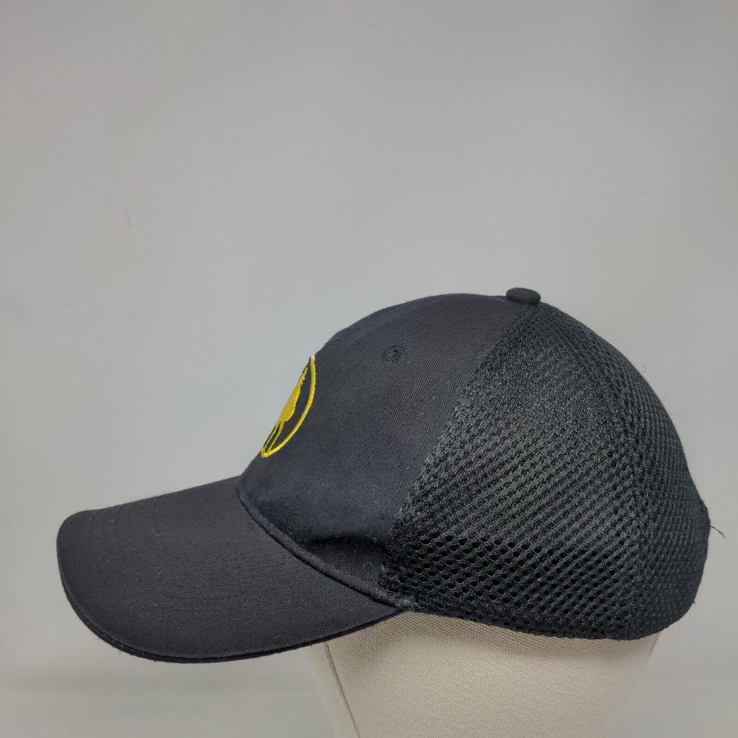 Welcome To Moe's Strapback Mesh Back Hat Black One Size Embroidered