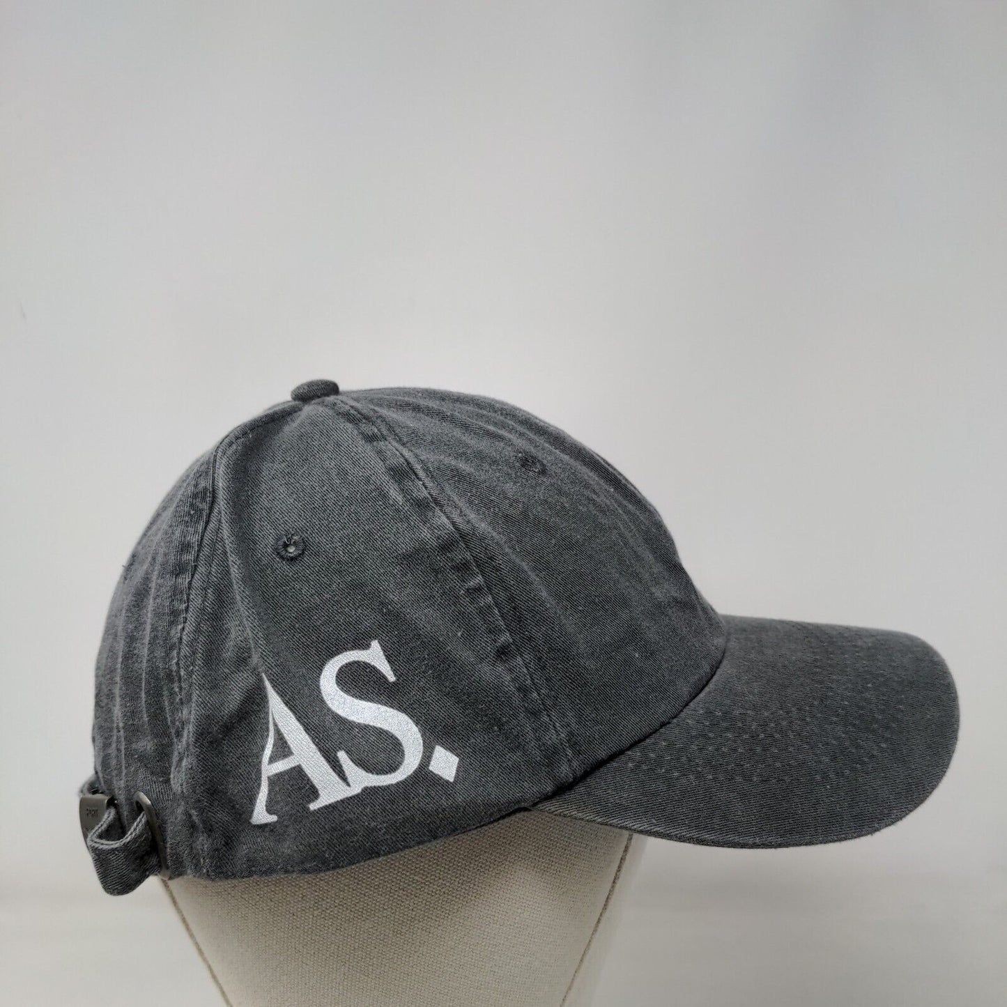 AS Slideback Hat Gray One Size Adjustable Solid 6 Panel Port Authority
