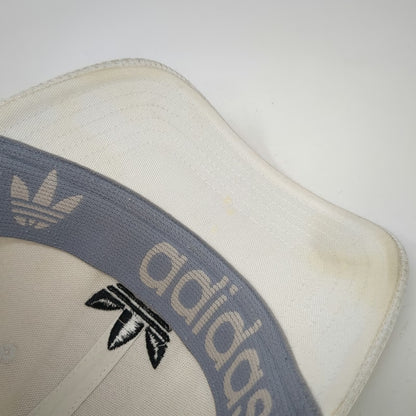 Adidas Baseball Cap White M Mesh Trefoil Hat Fitted Stretch Breathable Sport