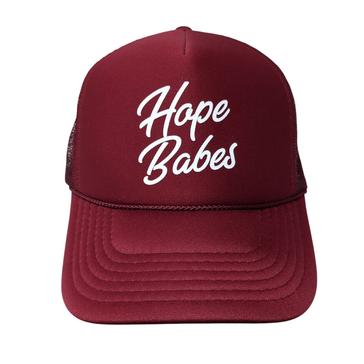 Hope Babes Snapback Trucker Hat Red One Size Adjustable Mesh Back Rope Otto