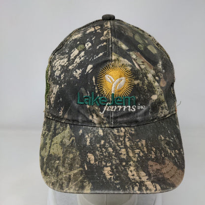 Lake Jem Farms Strapback Trucker Hat Camo OSFM Embroidered Vitronic