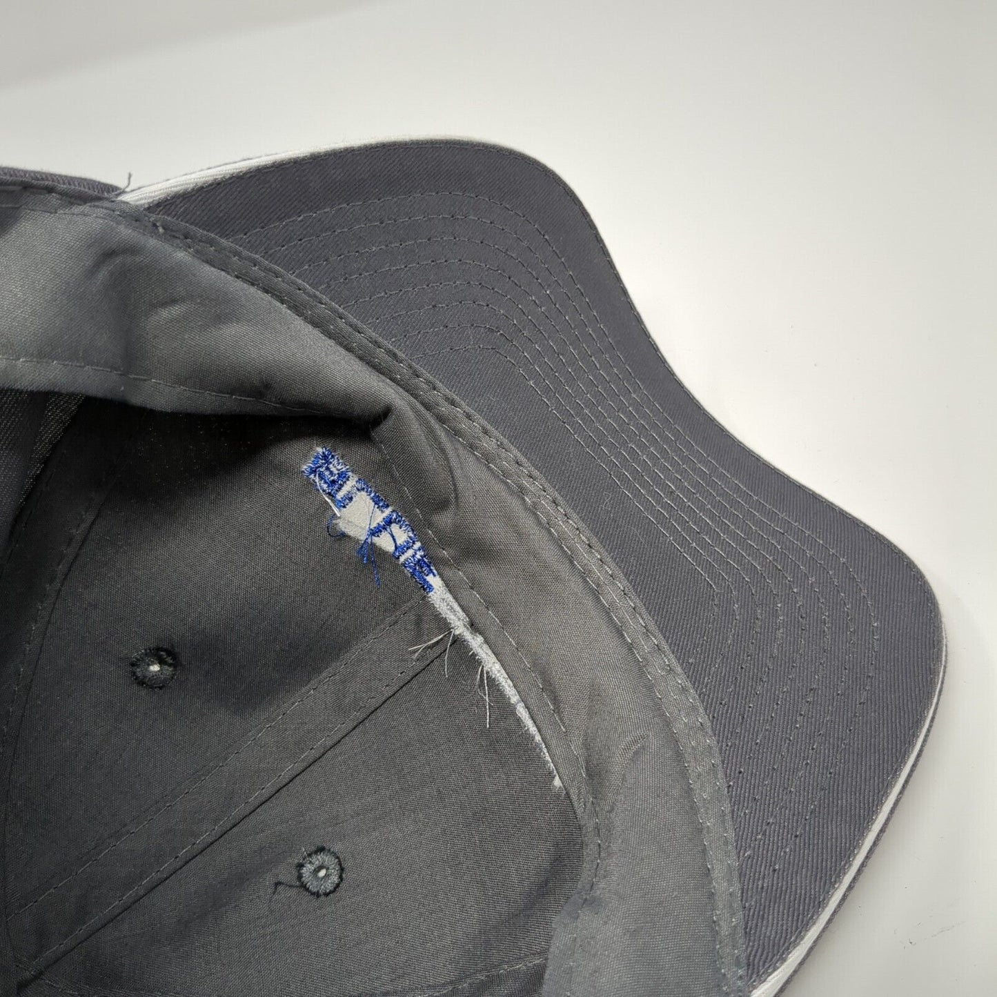 Blue Stone Strapback Hat Gray One Size Adjustable Embroidered Port & Company