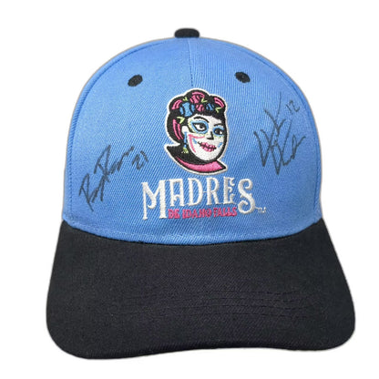 BWM Global MiLB Idaho Falls Chukars Madres Blue Black Strapback OS Signed Hat