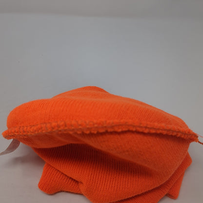 Meet Me In St. Louis Beanie Hat Orange One Size Stretch Knitted Embroidered AMC