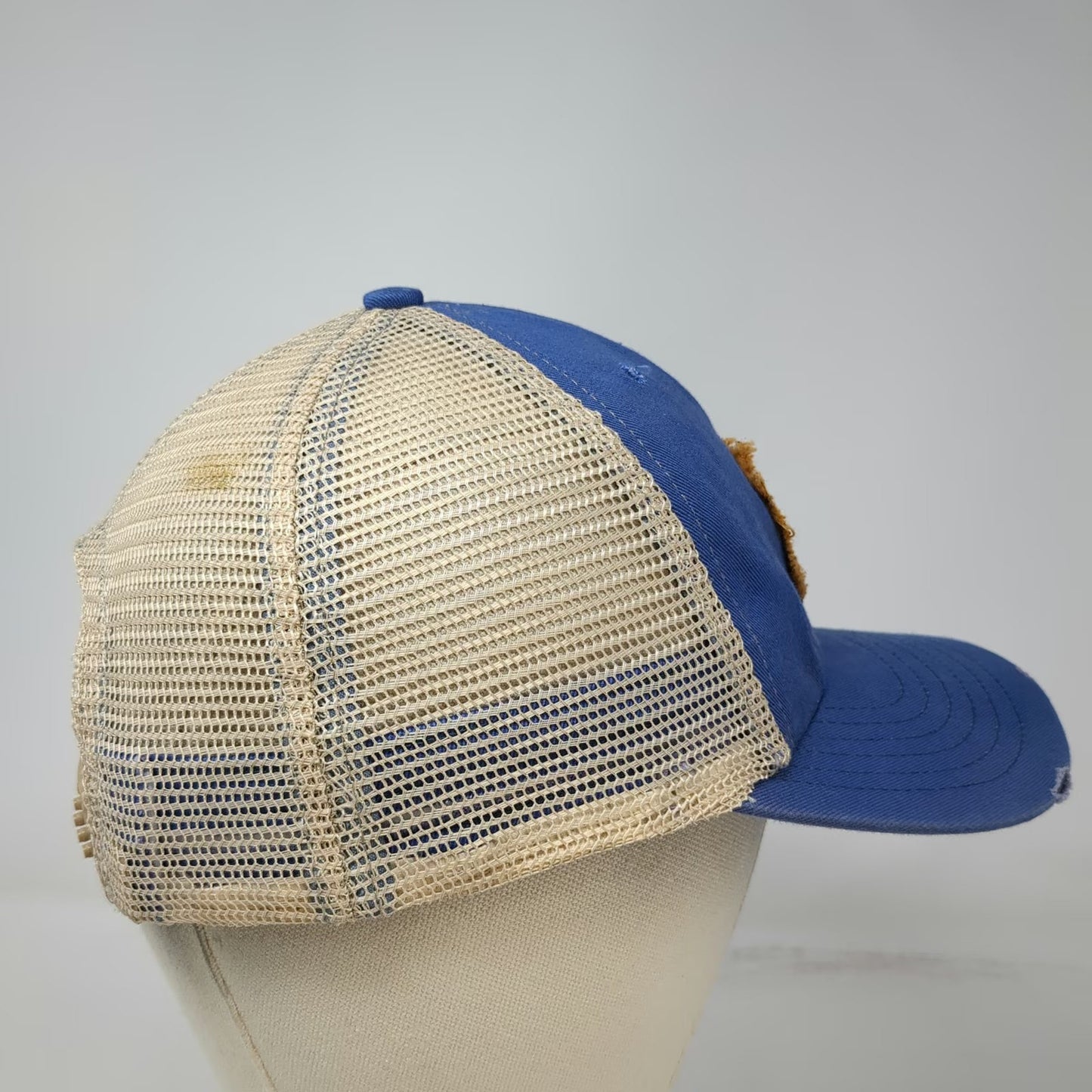 Goose Island Beer Co Trucker Hat Blue One Size Distressed Mesh Snapback USA