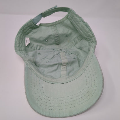 Unbranded Strapback Hat Green One Size Adjustable Vented Holes 6 Panel Blank