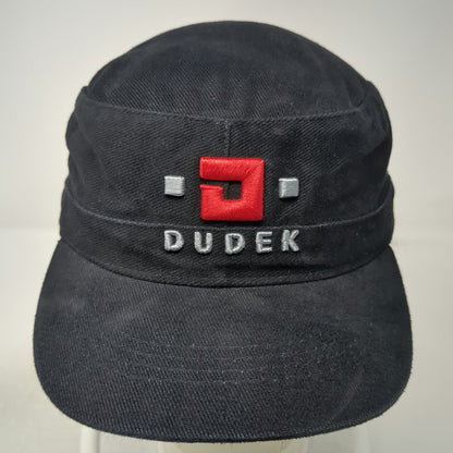 Dudek Army Cap Black One Size Adjustable Slideback Embroidered Cotton Hat