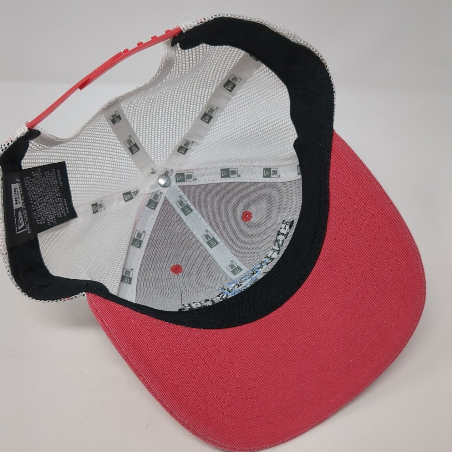 Fishmonster Key West Snapback Trucker Hat Red One Size Mesh Back New Era