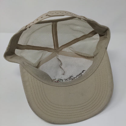 Crop Production Services Snapback Trucker Hat Tan OSFA Mesh Back 6 Panel