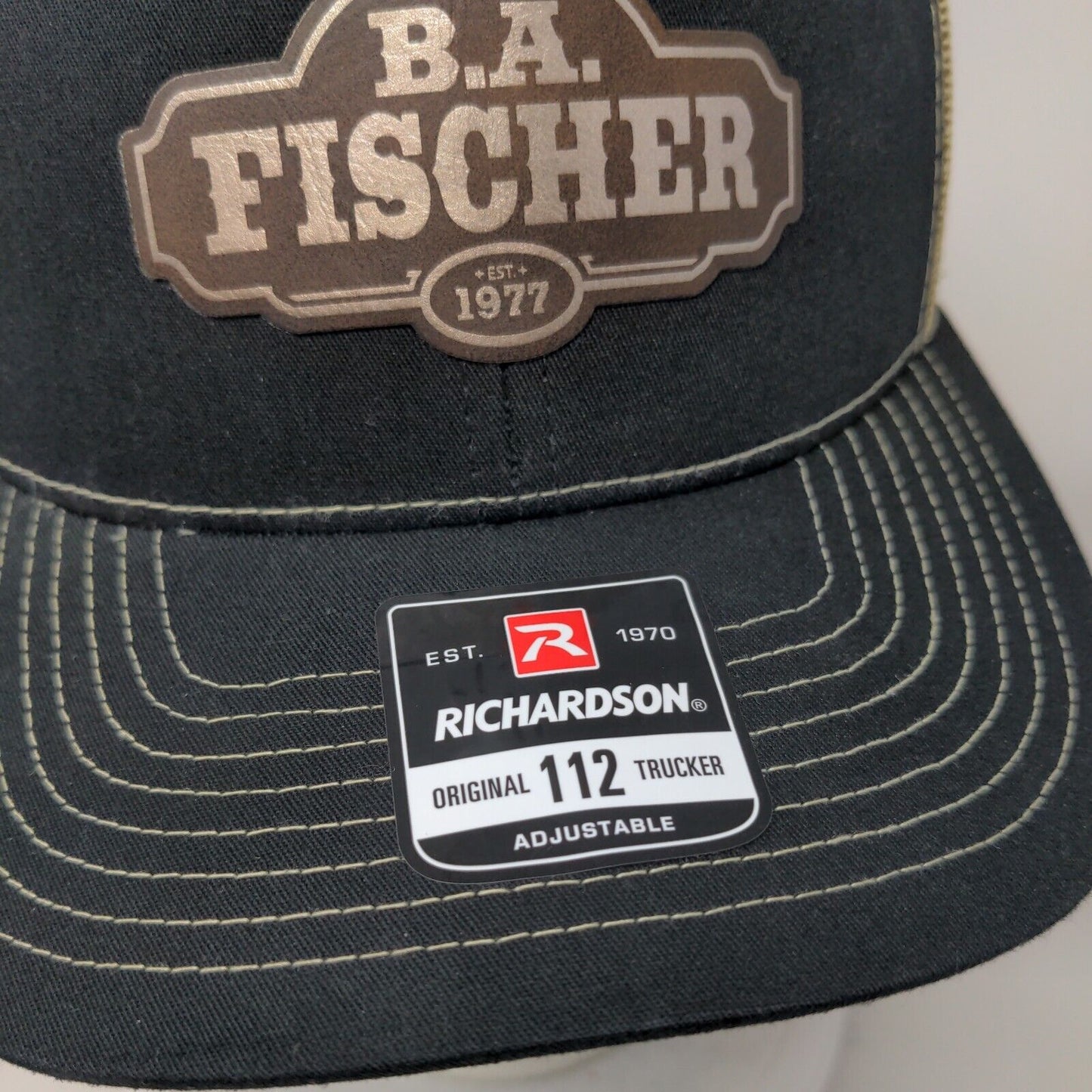 B.A. Fischer Original 112 Trucker Hat Multi OS Adjustable Mesh Back Richardson