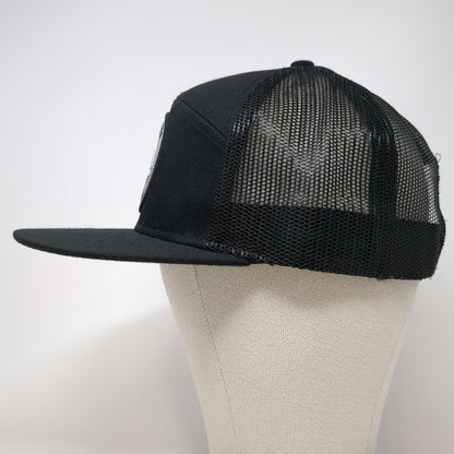 Zion Trucker Hat Black One Size California Republic Patch Mesh Back Snapback