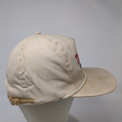 Tiberti Fence Co. Baseball Cap Beige One Size Adjustable Embroidered Rope Otto