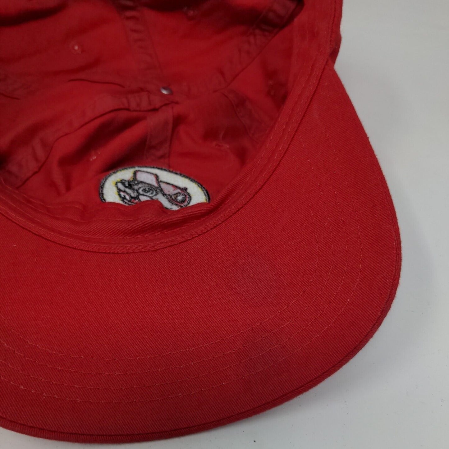 Buc-ees Slideback Hat Red OSFM Adjustable Embroidered 6 Panel Cotton