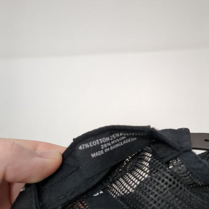 Pacific Headwear Snapback Trucker Hat Black OS Adjustable D-Series Mesh Back