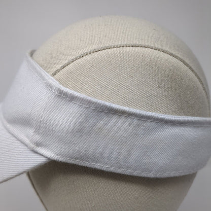 Smiley Face Strapback Sun Visor Hat White One Size Adjustable Outdoor