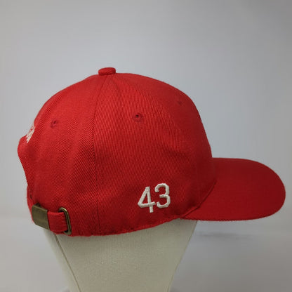 Baseball Cap Red One Size Rockford Peaches AAGPBL Dugan 43 Patch Embroidery Hat