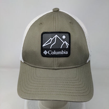 Columbia Mountain Patch Snapback Trucker Hat Brown One Size Mesh Back