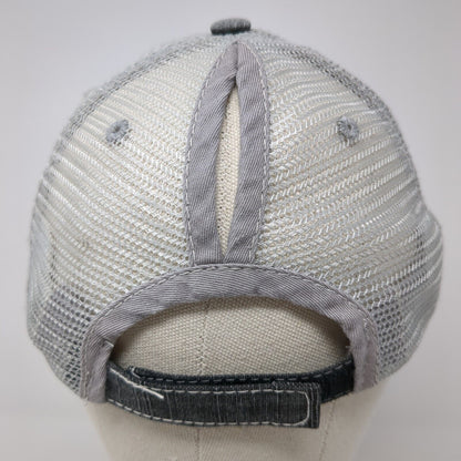 Gracie Designs Ponyback Trucker Hat Gray OS Adjustable Mesh Floral Distressed