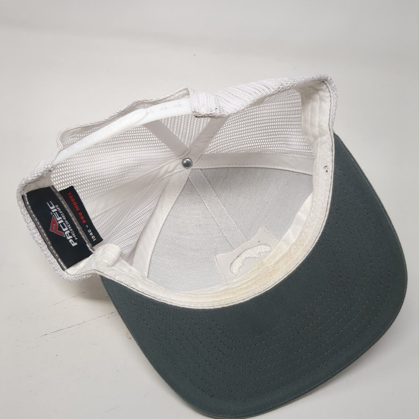 Pacific Headwear Snapback Mesh Back Trucker Hat Gray OSFA Embroidered