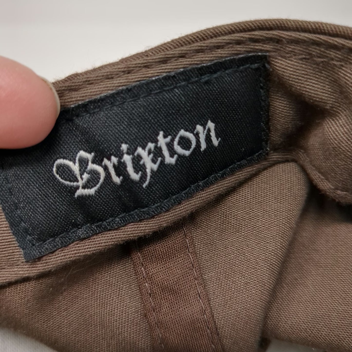 Brixton 5 Panel Brown Hat One Size Manufacturing Co Patch Snapback Flat Bill
