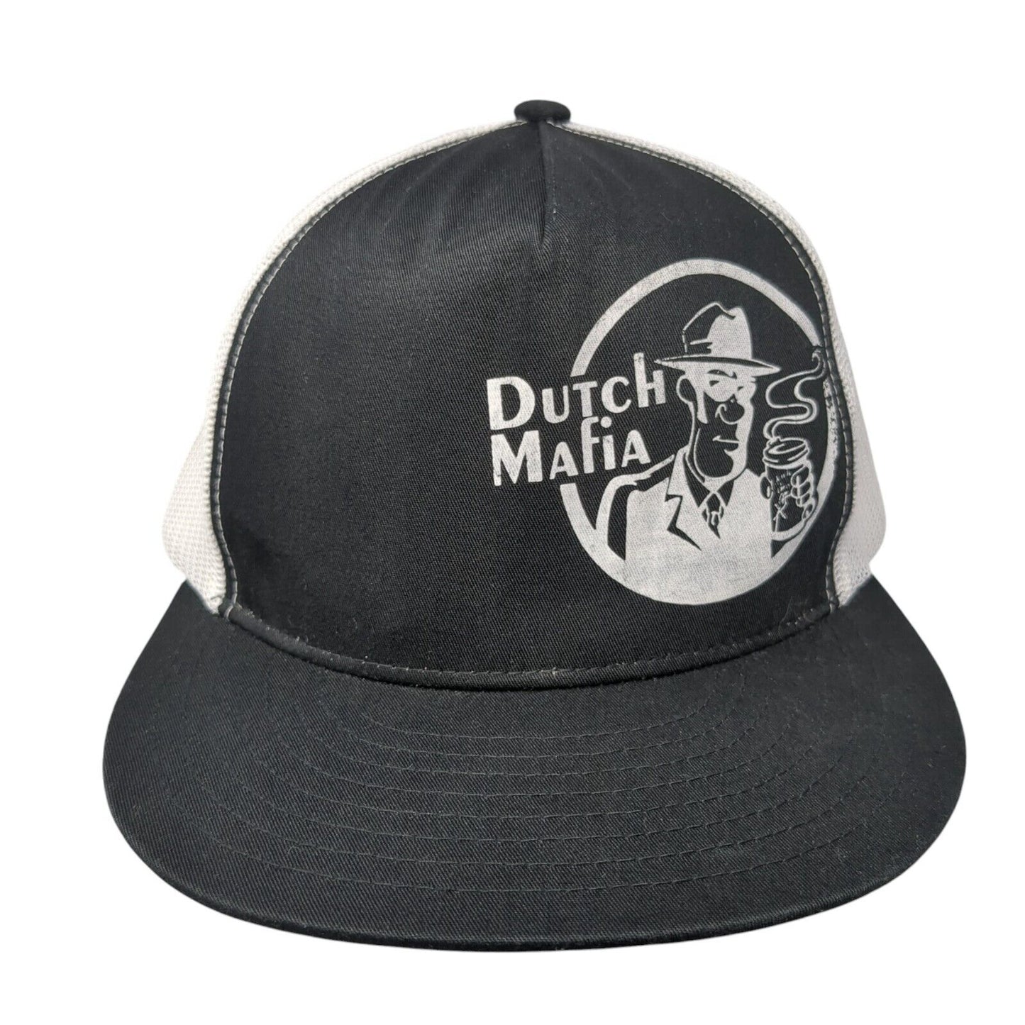 Dutch Mafia Snapback Trucker Hat Black One Size Mesh Back Yupoong