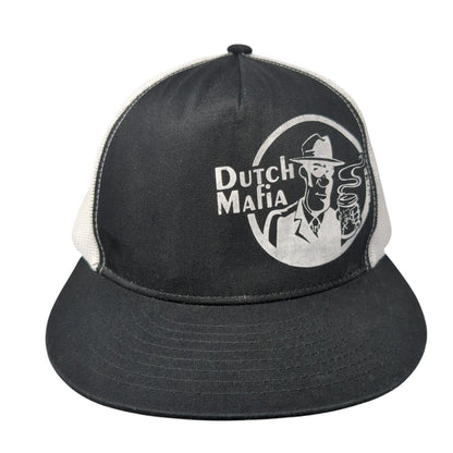 Dutch Mafia Snapback Trucker Hat Black One Size Mesh Back Yupoong