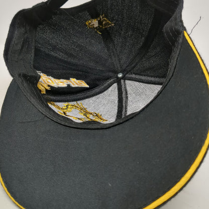 MEGA USA Baseball Cap Black One Size Yellow Dragon Embroidery Side Text Hat