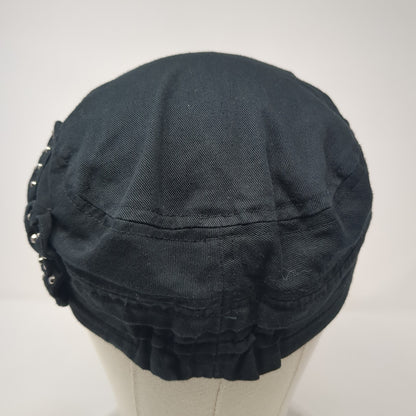 Unbranded Fitted Cadet Army Cap Hat Black One Size Bow Rhinestone