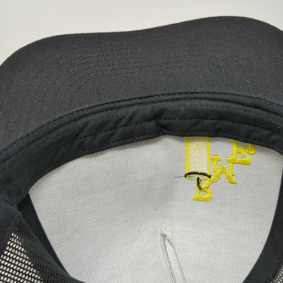Yupoong Trucker Hat Black One Size Mesh Back Snapback Structured RM F2 EST 1973