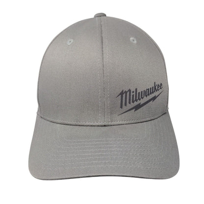 Milwaukee Fitted Hat Brown S/M Lightweight Vented Holes 6 Panel Yupoong