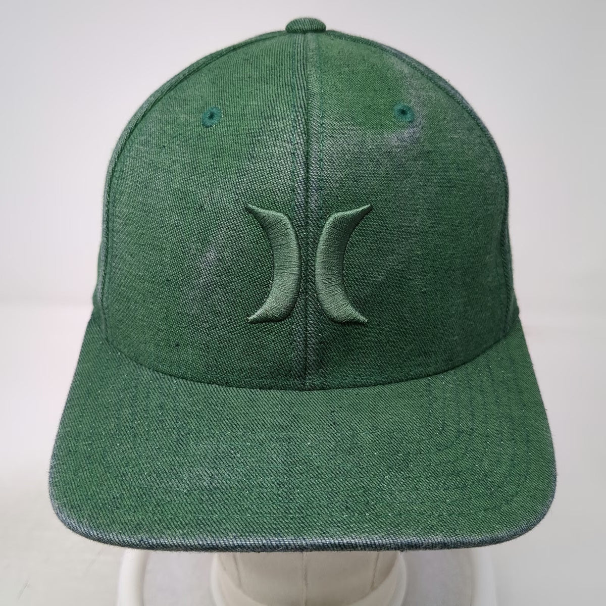 Hurley Baseball Cap Green XL Flexfit Fitted Embroidered Logo H Icon Hat