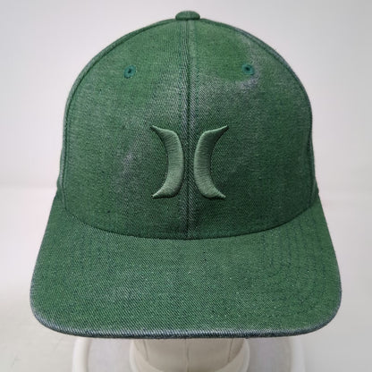 Hurley Baseball Cap Green XL Flexfit Fitted Embroidered Logo H Icon Hat