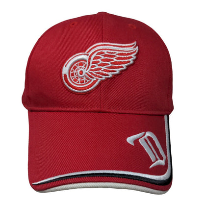 Fan Favorite Men's Strapback Hat Red Size OSFA Detroit Redwings NHL Embroidered