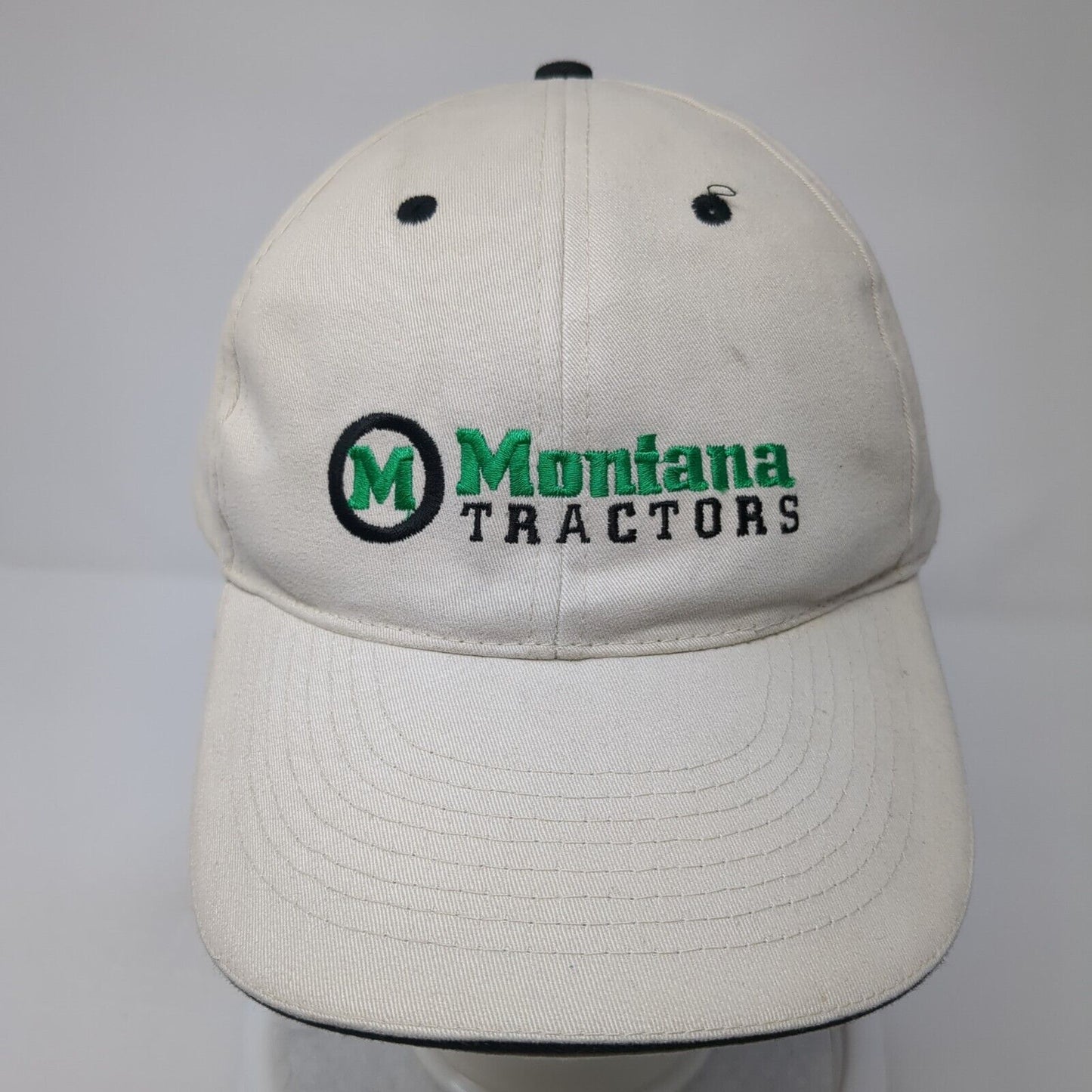 Montana Tractors Leader In Quality Strapback Hat Tan OS Embroidered 6 Panel