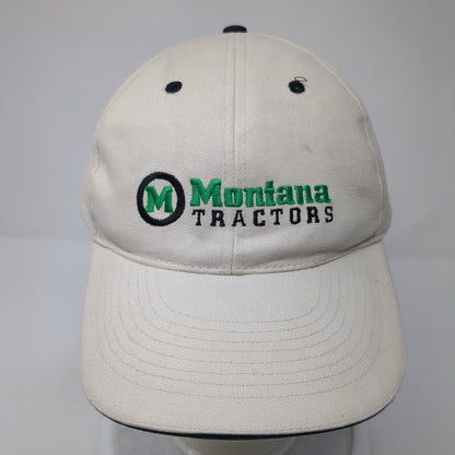 Montana Tractors Leader In Quality Strapback Hat Tan OS Embroidered 6 Panel