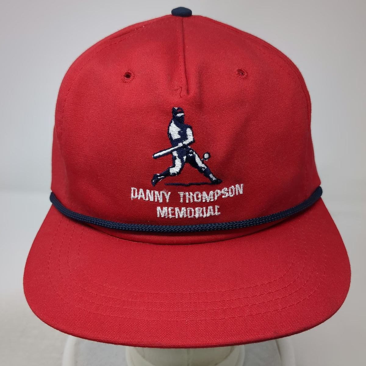 Cali-Fame 5 Panel Red Hat One Size Danny Thompson Memorial Baseball Rope Cap