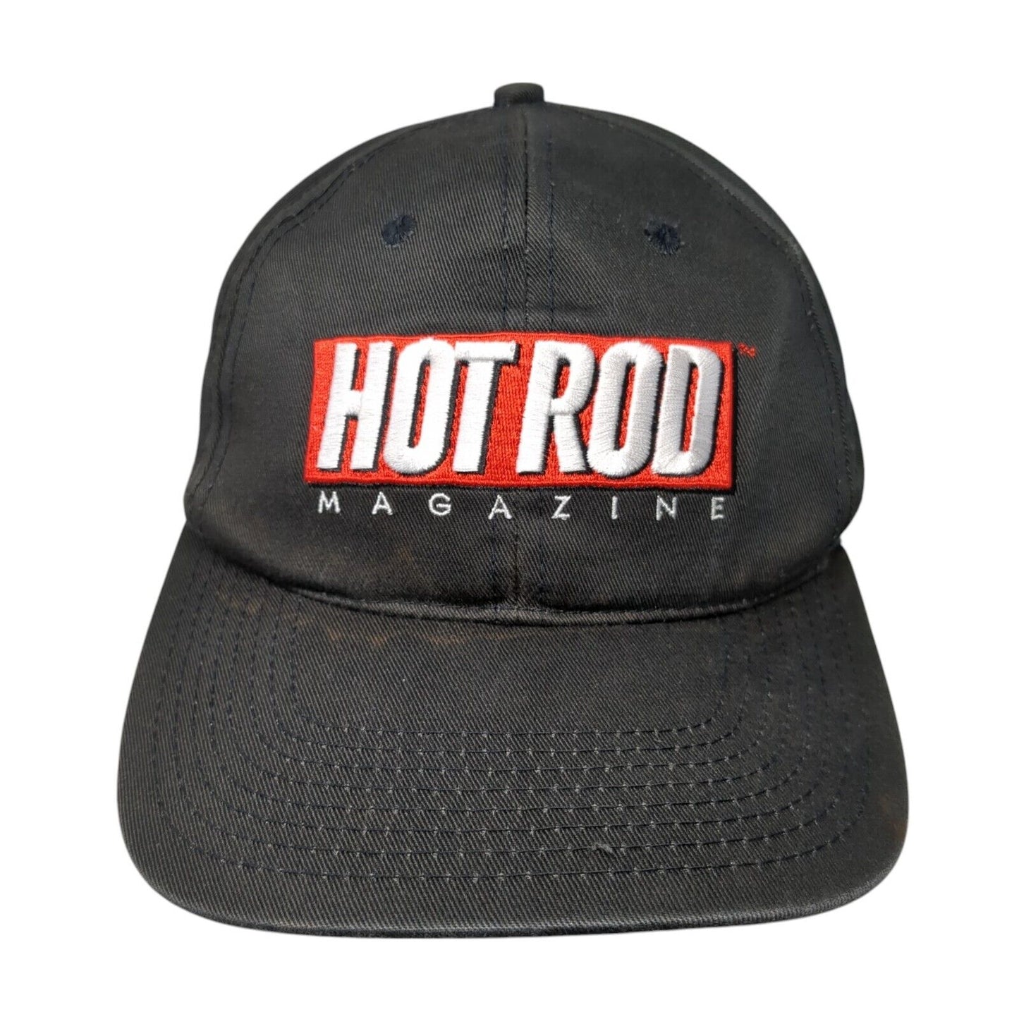 Hot Rod Magazine Strapback Hat Black One Size Embroidered 6 Panel