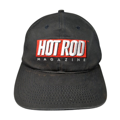 Hot Rod Magazine Strapback Hat Black One Size Embroidered 6 Panel