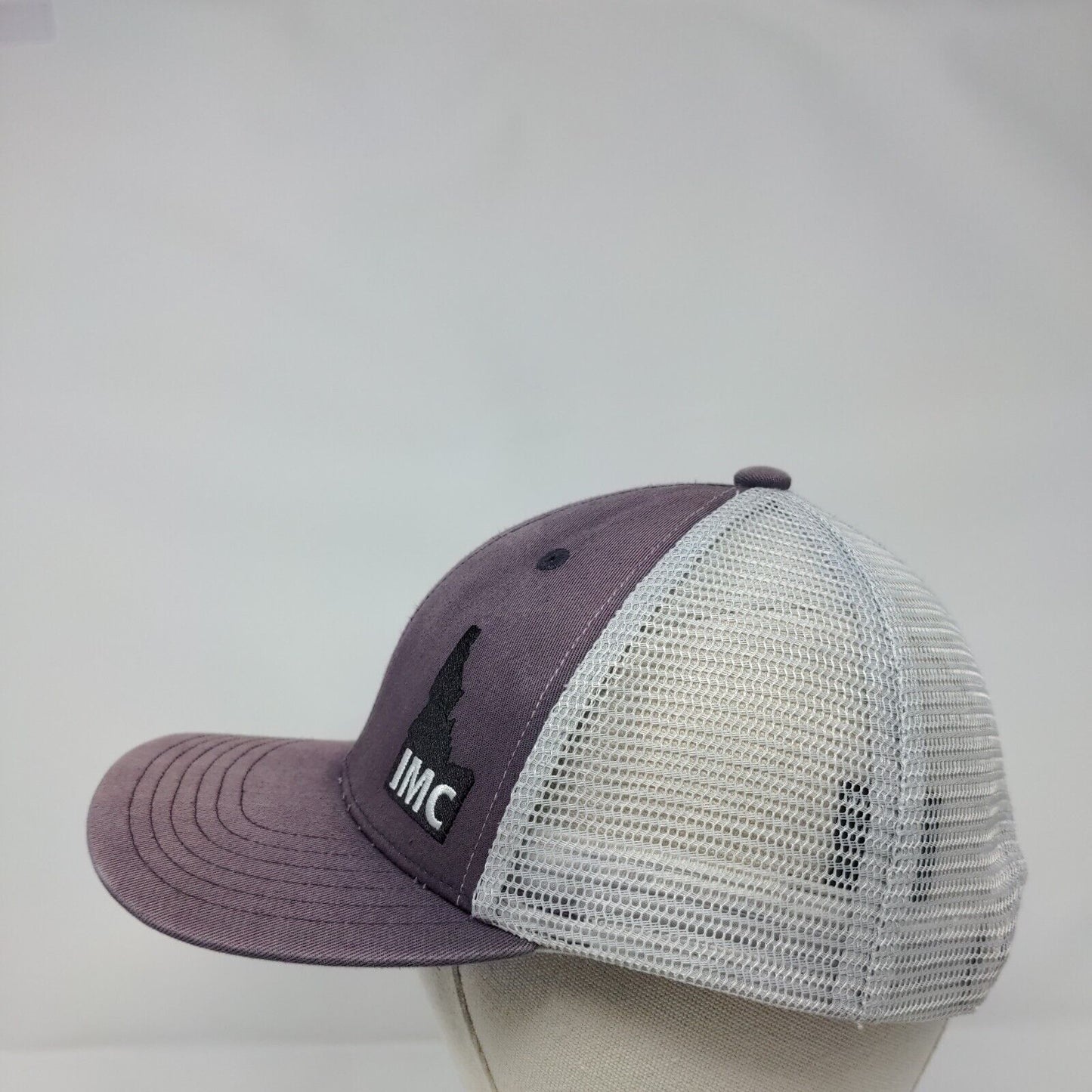 IMC Idaho Materials & Construction Snapback Trucker Hat Blue OSFA Mesh Back