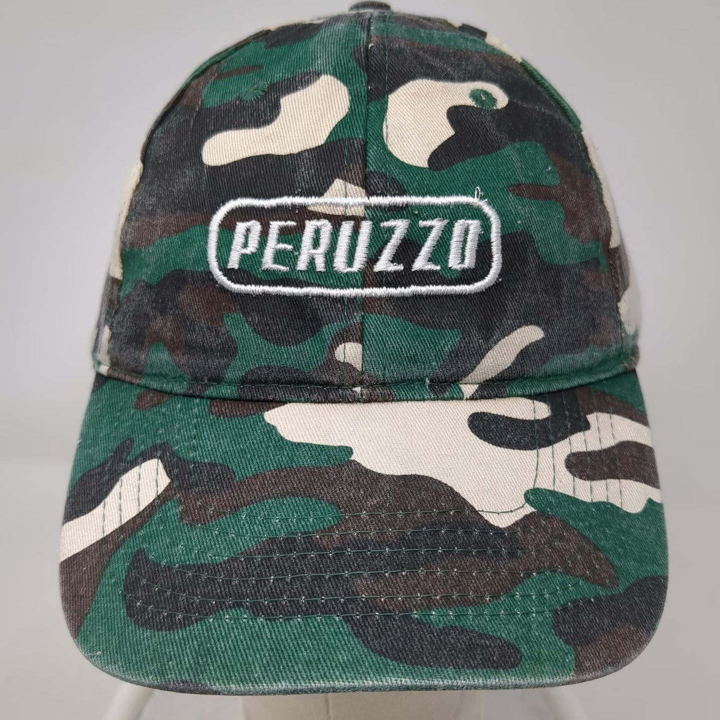 3 Cime Peruzzo Baseball Cap Green Camo One Size Strapback Cotton Bike Logo Hat
