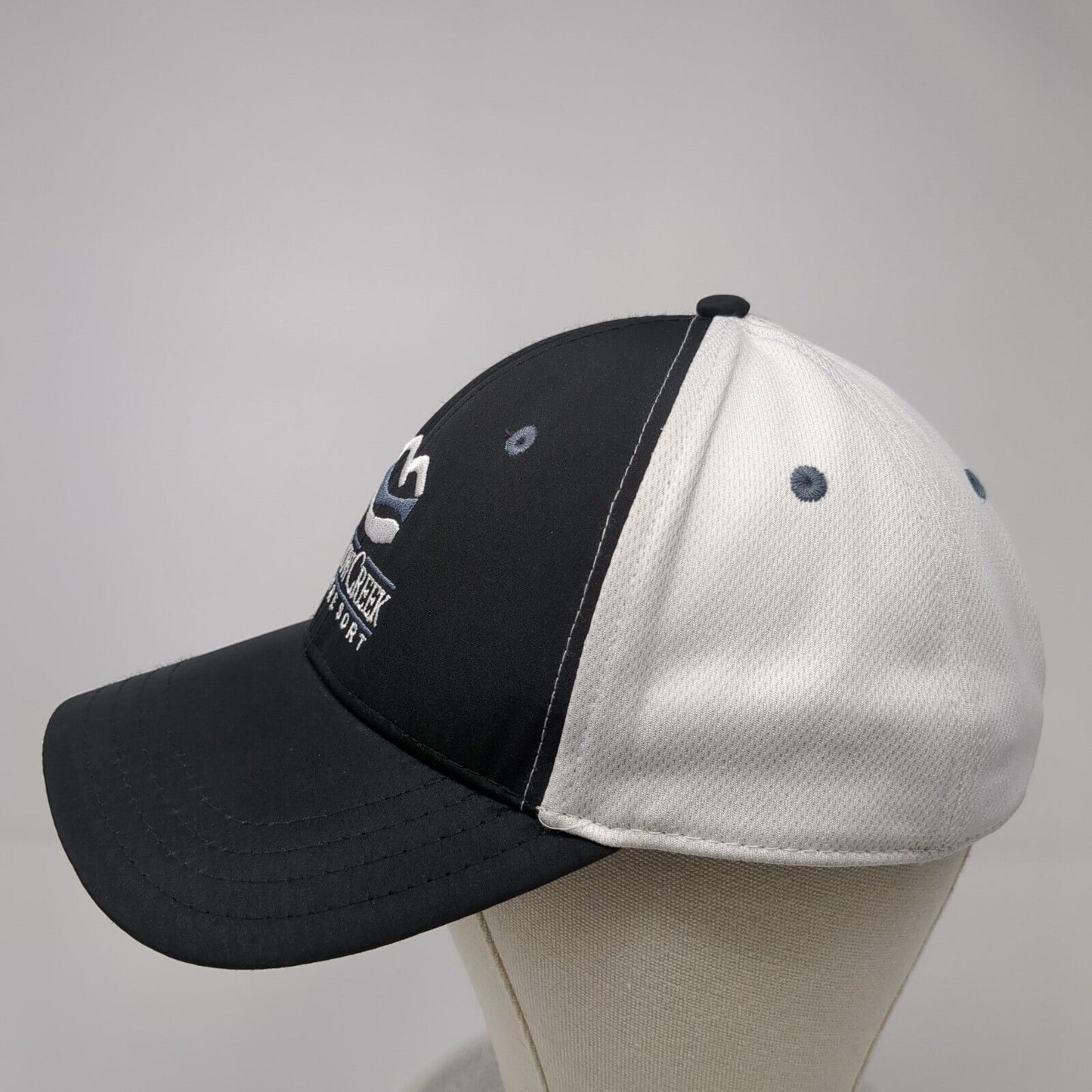 Meadow Creek Golf Resort Strapback Hat Black OS Adjustable Embroidered Pukka