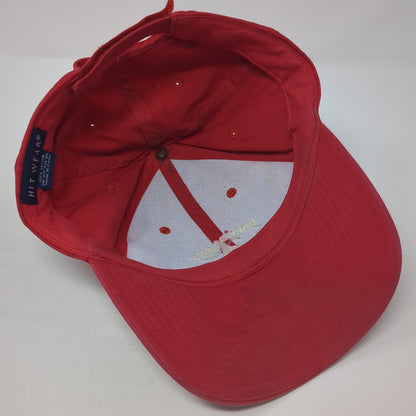Capital City Relays Strapback Hat Red One Size Adjustable Hit Wear